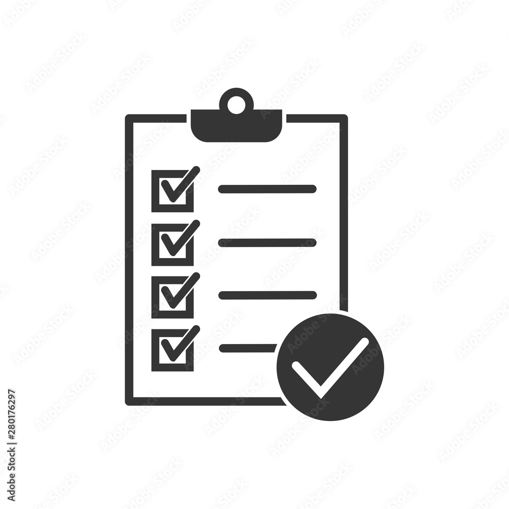 Poster tasks symbol vector sign isolated on white background. simple logo vector illustration for graphic a
