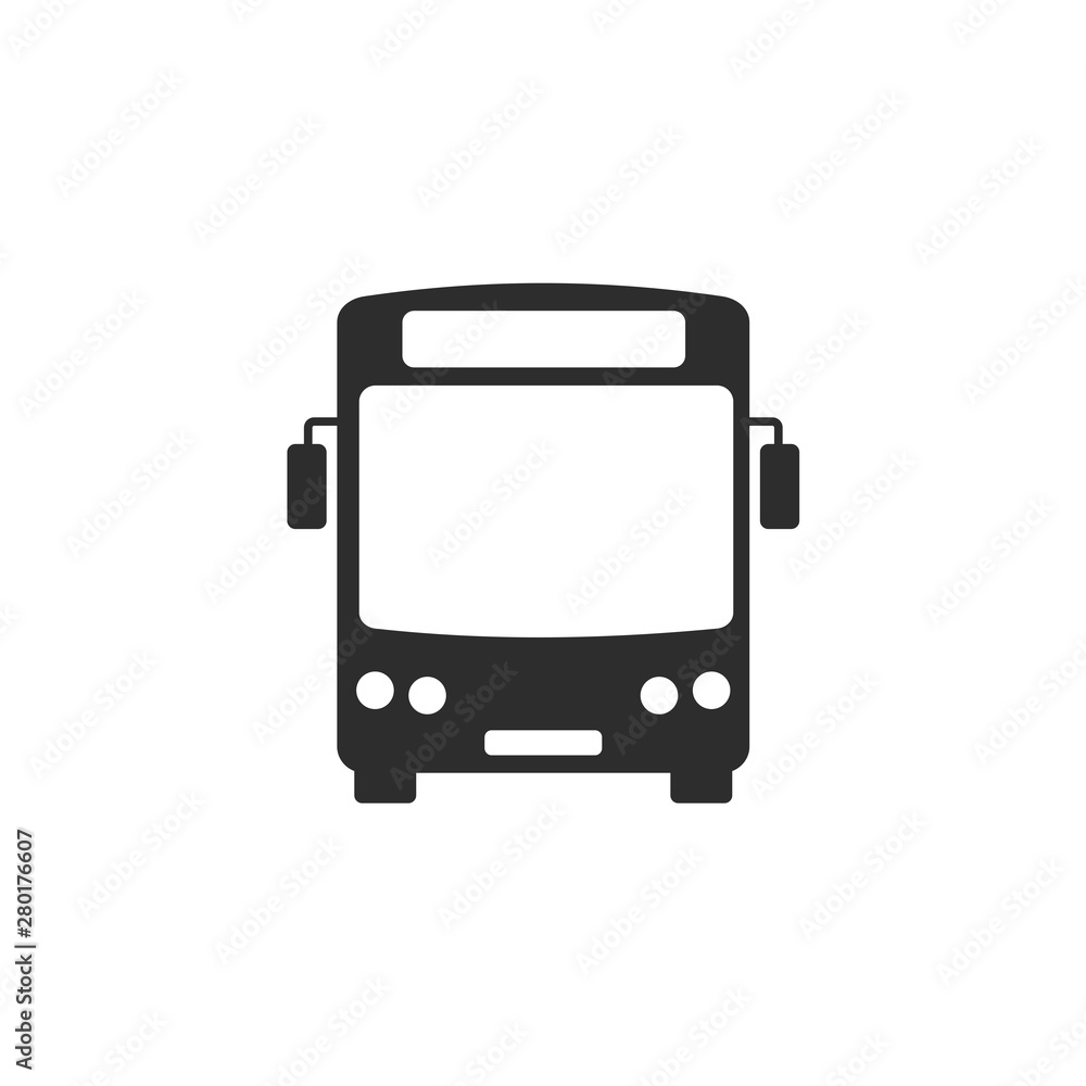 Poster bus icon template color editable. modern transportation symbol vector sign isolated on white backgro