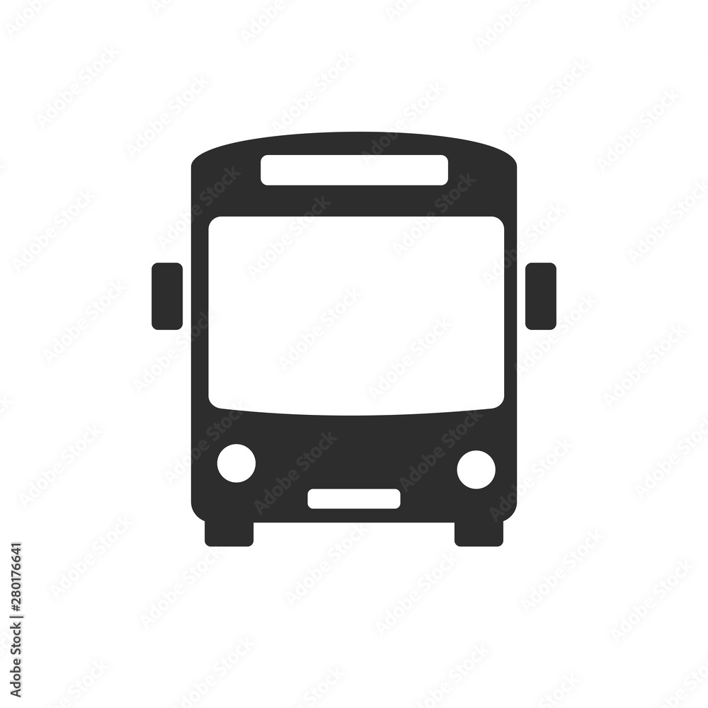 Poster bus icon template color editable. modern transportation symbol vector sign isolated on white backgro