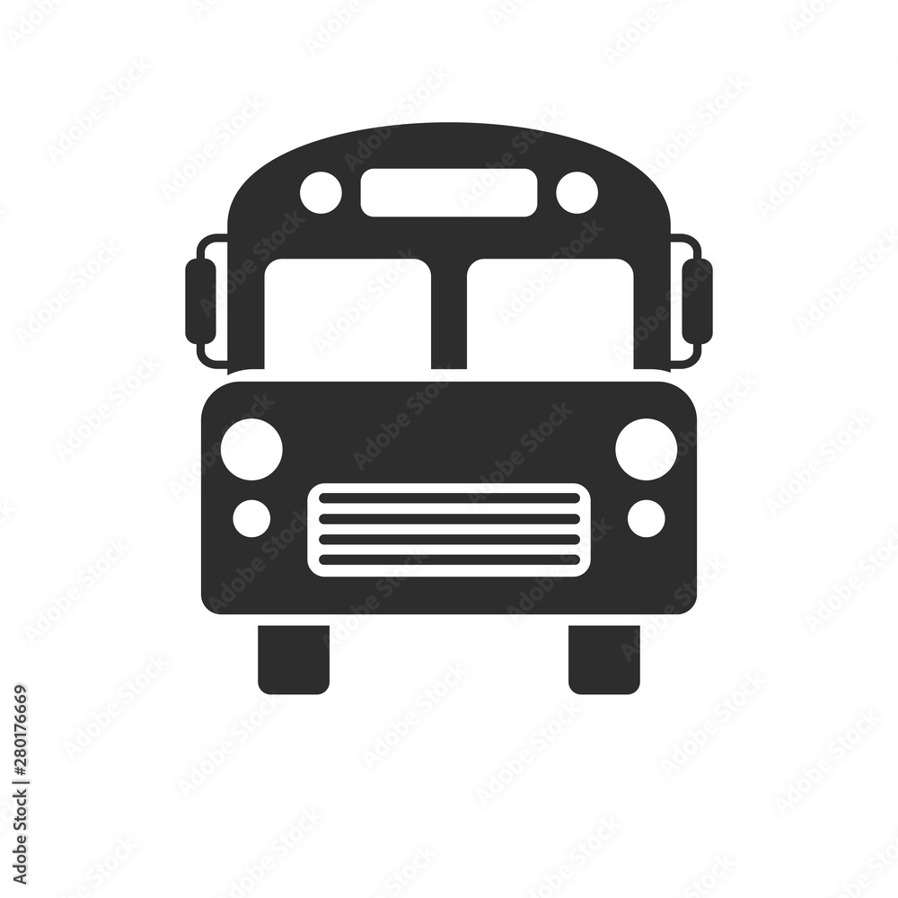 Poster bus icon template color editable. modern transportation symbol vector sign isolated on white backgro