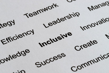 Obraz premium Business Ethics Buzzwords on Printed White Paper