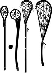 Vintage Lacrosse Stick Set