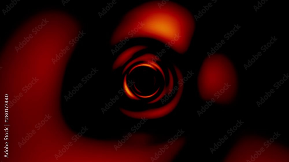 Poster animated abstract fractal background imitating tunnel