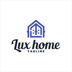 Fototapeta premium Luxury Home or House or Letter Logo Design Vector
