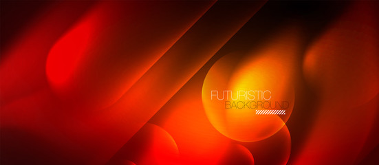 Neon glowing techno lines, blue hi-tech futuristic abstract background template