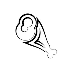 Chicken Leg Icon, Turkey Leg Icon