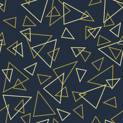 Abstract Golden Triangles Modern Geometric Seamless Pattern