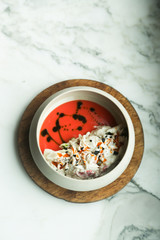 Crab meat appetizer with balsamic