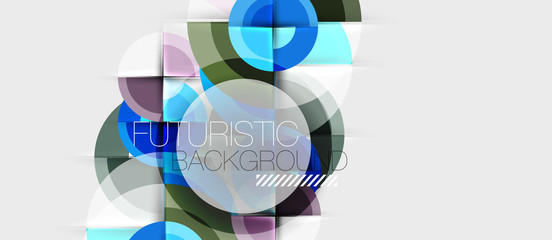 Fototapeta premium Geometric design abstract background - circles