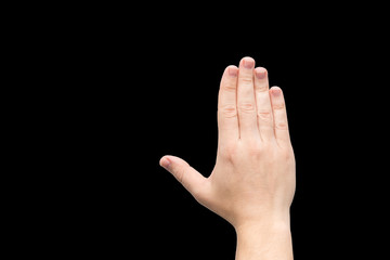 Fototapeta premium male hand with short nails
