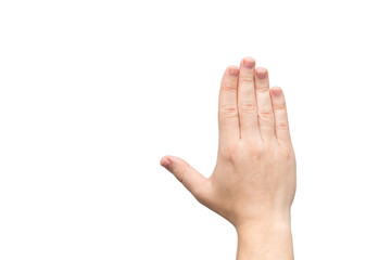 Obraz premium male hand with short nails