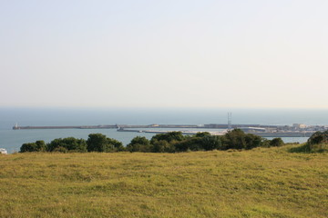 Blick auf den Hafen in Dover