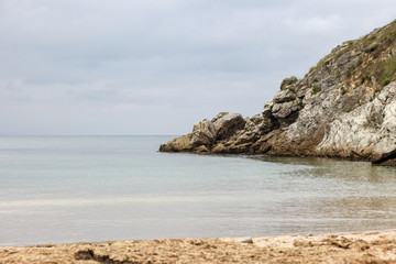 Fototapeta na wymiar Rock on the beach, Spain