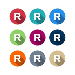 letter R. AR. logo design vector icon template