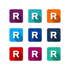 letter R. AR. logo design vector icon template