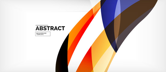 Colorful wave lines abstract background, color line for business or techno presentation