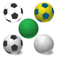 Soccer ball. Football ball icon set