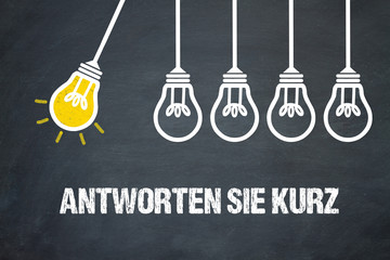 Fototapeta premium Antworten Sie kurz 