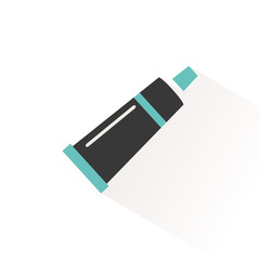 Skin cream tube icon and toothpaste. Vector illustration