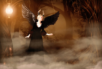 Beautiful Evil Queen in Fairytale Forest