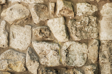 Texture of white brick wall. Stone background
