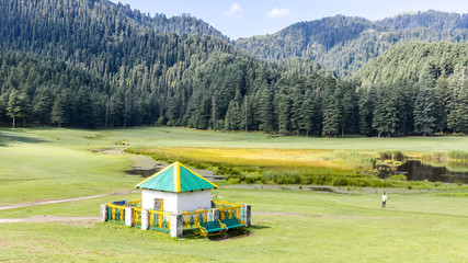 Lush green Khajjiar Lake