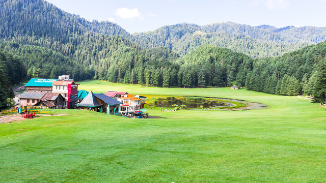 Lush green Khajjiar Lake