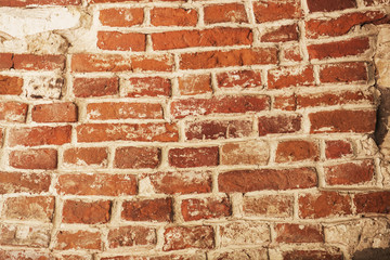 Texture of red brick wall. Stone background
