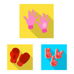 Vector illustration of own and textile icon. Set of own and safety vector icon for stock.