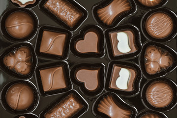 Box of delicious chocolate candie