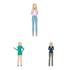 Fototapeta premium Vector illustration of woman and body sign. Set of woman and style stock symbol for web.