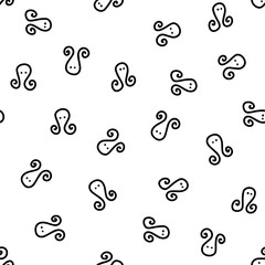 A little octopuses doodle hand drawn seamless pattern on the white background. Vector design for fabric, textile, wallpaper, package design.