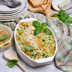 Traditional pasta with pumpkin