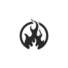 Fire flame Logo Template vector icon Oil, gas and energy logo concept
