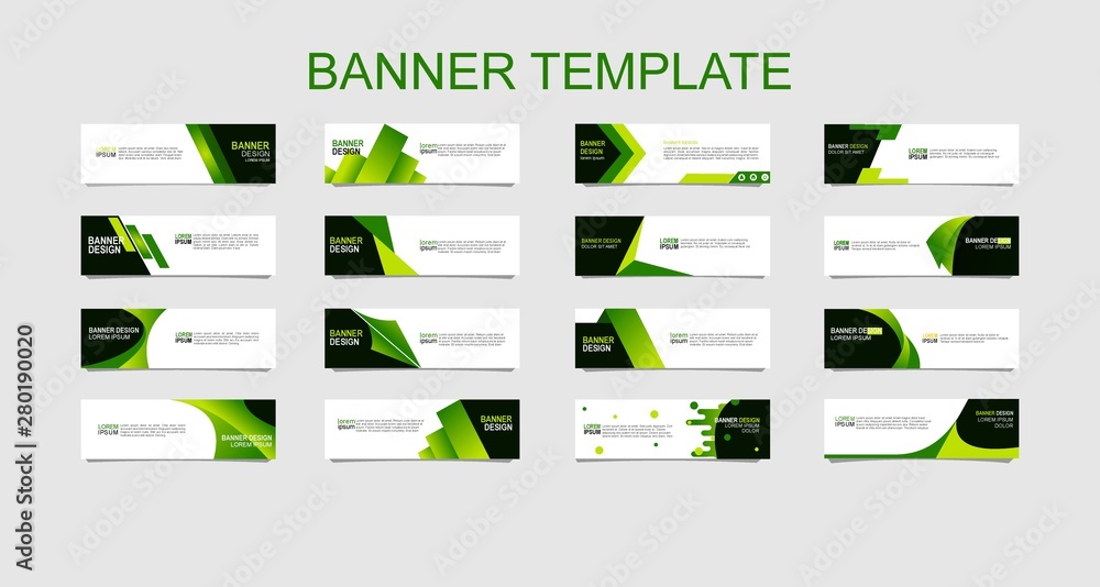 Wall mural bundle of 15 vector abstract design banner web template.