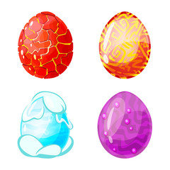 Vector design of dinosaur and magic sign. Collection of dinosaur and fantasy stock symbol for web.