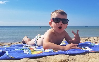 Little boy on the beach