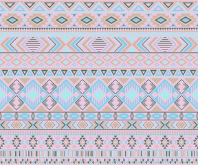 American indian pattern tribal ethnic motifs geometric vector background.