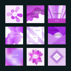 Violet backgrounds set