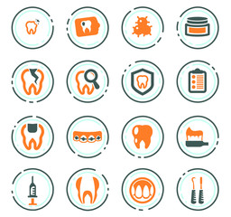 Dental icons set