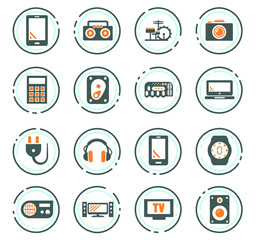 Devices icons set