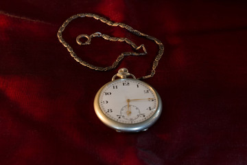 still life: old pocket watch