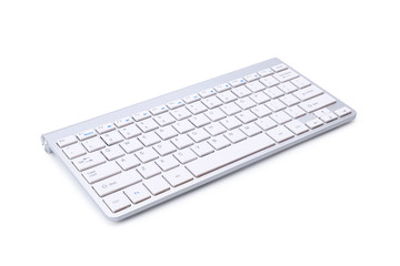 Keyboard wireless isolated on white background, with selection path.