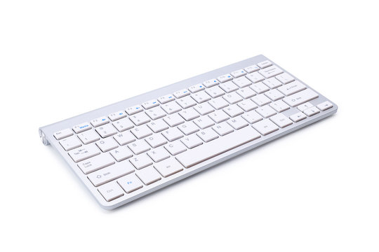 Keyboard wireless isolated on white background, with selection path.