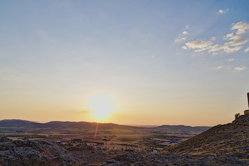 Atardecer sobre Consuegra, Toledo, España