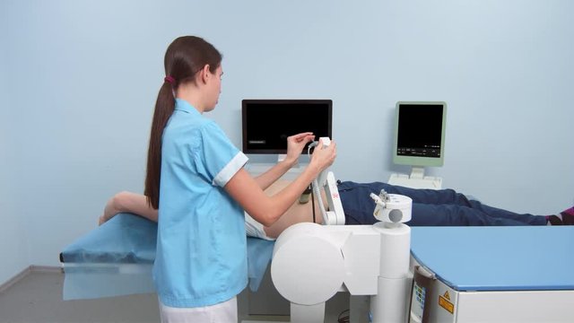 Shockwave Kidney Stone Lithotripsy Procedure - male patient