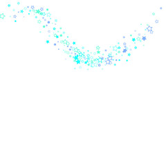 Fototapeta premium Blue, cyan, turquoise glitter stars confetti