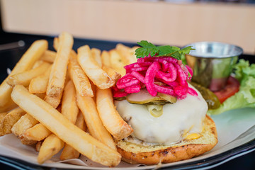 Burger French Fries, Popular Fast Food in Singapore