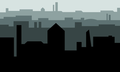cityscape silhouette vector illustration