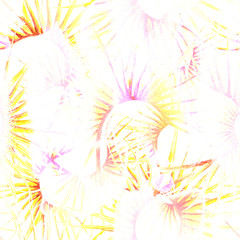 Fototapeta na wymiar Tropical Pastel Seamless Pattern. Summer Jungle